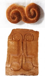 Modellazione del pane e raffigurazioni a spirale sulle pietre tombali dell'età del bronzo